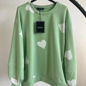 Sweater met hartjes groen